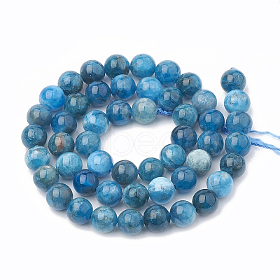 Natural Apatite Beads Strands G-S333-6mm-012-1