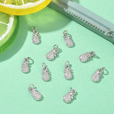 SHEGRACE Brass Micro Pave Cubic Zirconia Pendants XGRQ3D148-478P-1