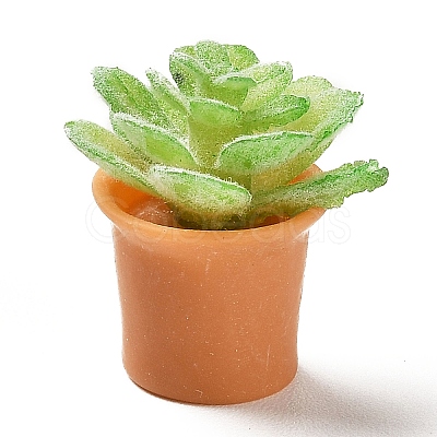 Opaque Resin Potted Plant Pendants CRES-Z005-03A-1