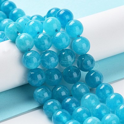 Dyed Natural Malaysia Jade Beads Strands G-G021-02B-02-1