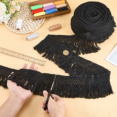 Cotton Cord Tassel Ribbon OCOR-WH0078-487A-01-1