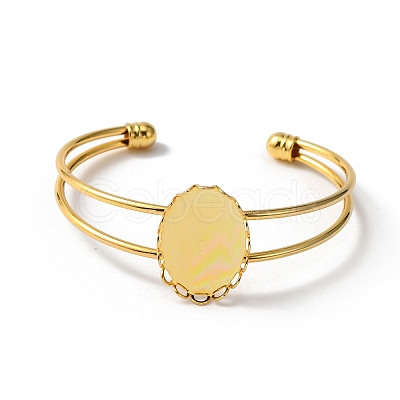 Alloy Double Wire Cuff Bangle Makings FIND-WH0126-156G-1