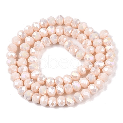Electroplate Glass Beads Strands X-EGLA-A044-P6mm-B05-1