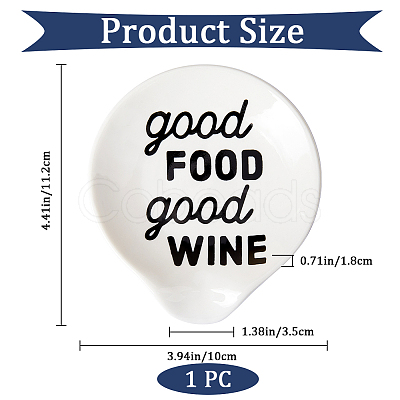 Ceramic Spoon Holders AJEW-WH0083-38C-1