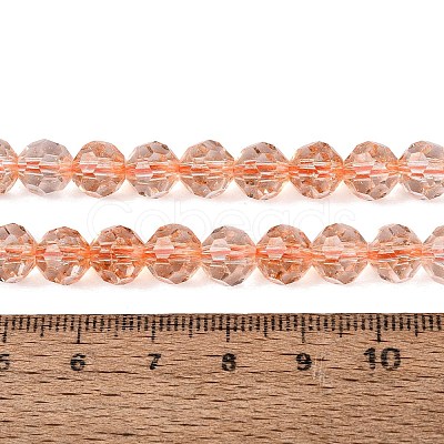 Crackle Transparent Glass Beads Strands GLAA-N068-06A-11-1