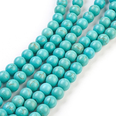 Synthetic Turquoise Beads Strands TURQ-G106-4mm-02D-1