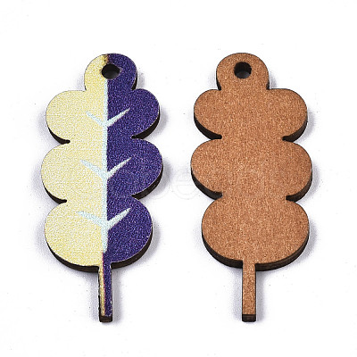 Printed Basswood Pendants WOOD-N006-57-1