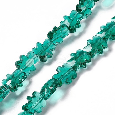 Transparent Electroplate Glass Beads Strands GLAA-C023-03B-1