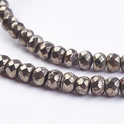 Natural Pyrite Bead Strands G-G673-05-1