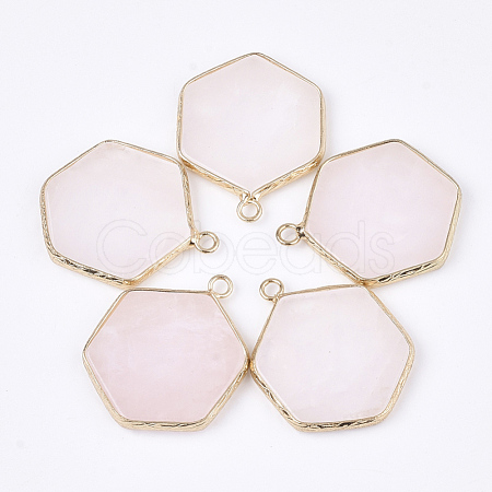 Natural Rose Quartz Pendants G-S344-89H-1
