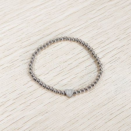 304 Stainless Steel Beads Stretch Bracelets for Women FS-WGC4F34-13-1