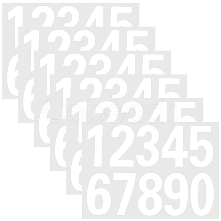 Number 0~9 PET Self-Adhesive Reflective Mailbox Stickers DIY-WH20010-26A-01-1