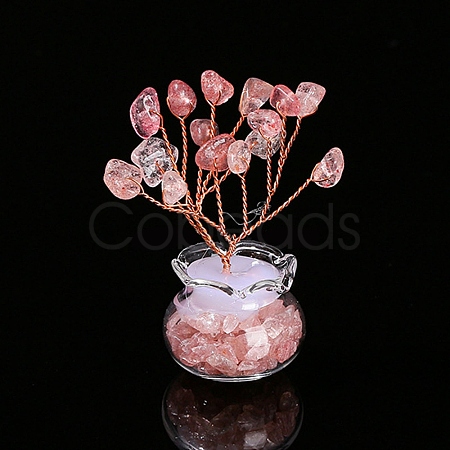 Natural Strawberry Quartz Chips Tree Decorations PW-WG5CB05-09-1