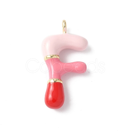 Brass Enamel Pendants KK-E093-03G-F-01-1