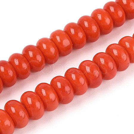 Opaque Solid Color Glass Beads Strands X-GLAA-ZX008-8mm-18M-1