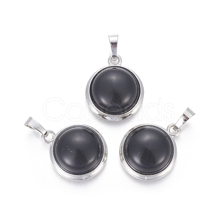 Natural Agate Pendants G-L512-B24-1