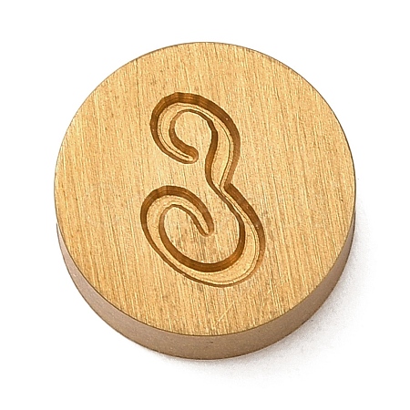 Golden Tone Brass Letter Stamps KK-R005-01E-1