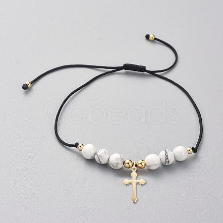 Adjustable Braided Bead Bracelets BJEW-JB04899-02-1