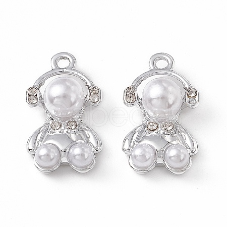 ABS Plastic Imitation Pearl Pendants PALLOY-K259-06P-1