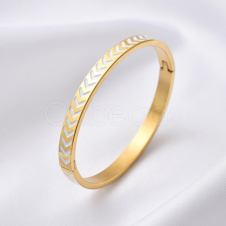 Vintage Golden 201 Stainless Steel Bangles for Women SC1086-3-1