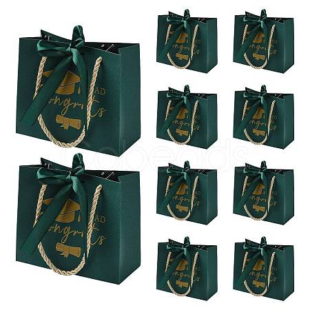 Gold Stamping Graduation Cap Paper Gift Bags CARB-FZC0001-01C-1
