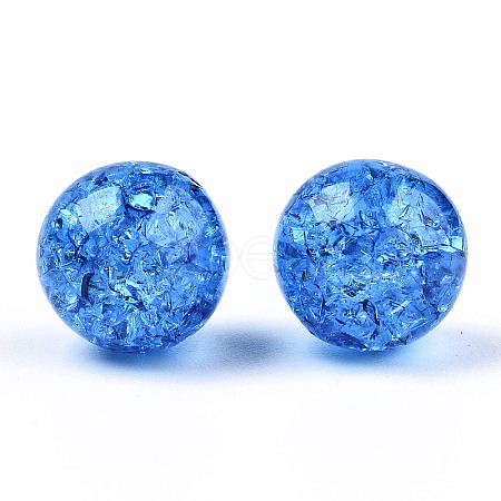 Transparent Crackle Acrylic Round Beads Strands LS-CCG-R002-12mm-03-1