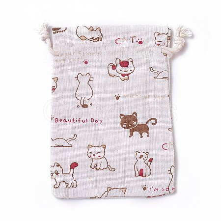 Burlap Kitten Packing Pouches ABAG-I001-10x14-03-1