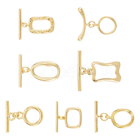 7Sets Brass Toggle Clasps KK-TA0008-77-1