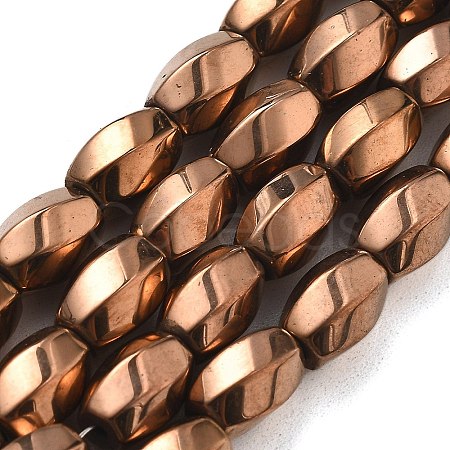Electroplated Synthetic Non-magnetic Hematite Beads Strands G-P545-G02-02D-1