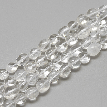 Natural Quartz Crystal Beads Strands LS-G-R445-8x10-08-1