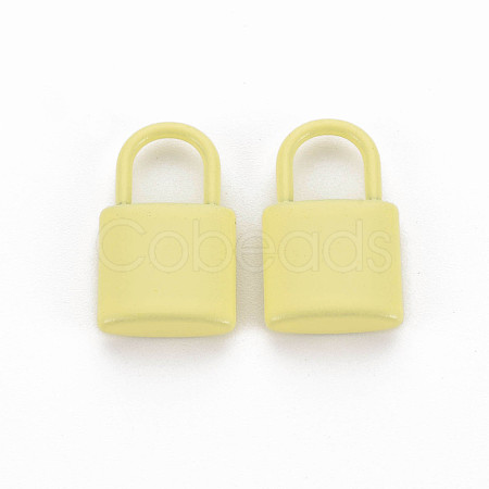 Spray Painted Alloy Pendants PALLOY-Q433-031H-RS-1