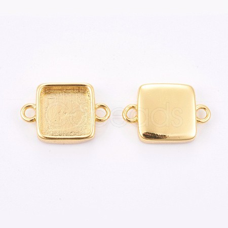 Brass Cabochon Connector Settings KK-F748-15G-1