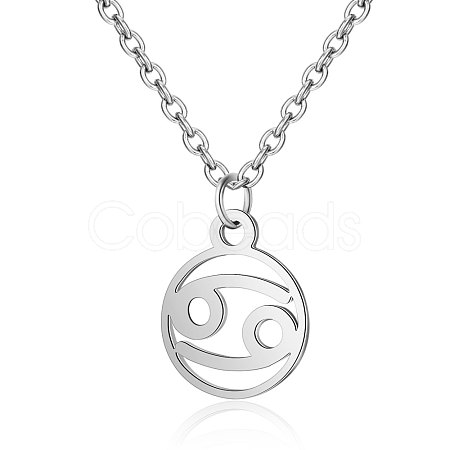 Non-Tarnish 201 Stainless Steel Pendants Necklaces NJEW-S063-TN505-4-1