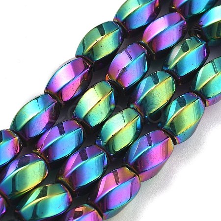 Electroplated Synthetic Magnetic Hematite Beads Strands G-P545-G01-02B-1