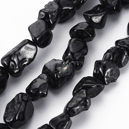 Natural Black Spinel Beads Strands G-Q948-36-1