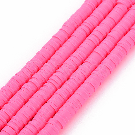 Handmade Polymer Clay Bead Strands CLAY-T002-6mm-48-1
