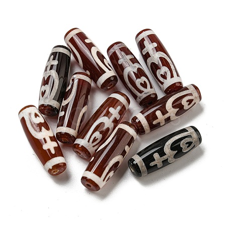 Tibetan Style dZi Beads Strands G-P526-A01-1