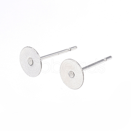 Non-Tarnish 304 Stainless Steel Stud Earring Findings A-STAS-D448-088P-6mm-1