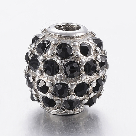 304 Stainless Steel Rhinestone Beads STAS-F150-025AS-01-1