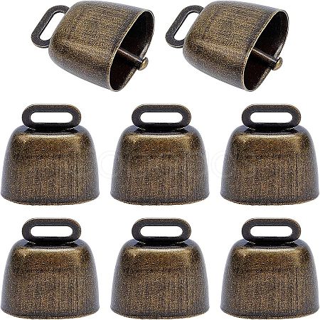Retro Iron Bell Pendants IFIN-NB0001-28-1