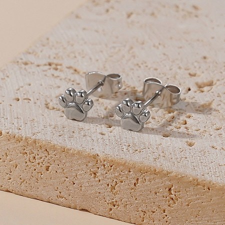 304 Stainless Steel Stud Earrings for Women EJEW-G459-01A-P-1