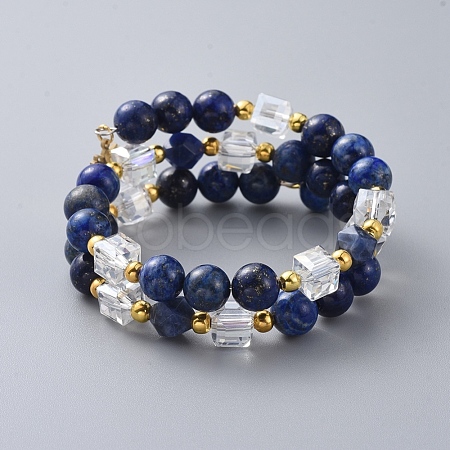 Two Loops Fashion Wrap Bracelets BJEW-JB04689-02-1