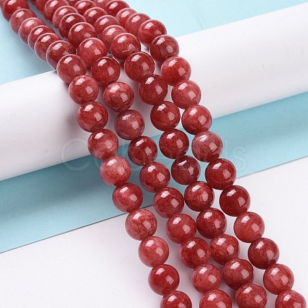 Natural Persian Jade Beads Strands G-D434-8mm-08-1