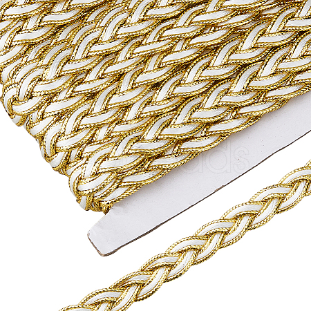 Polyester Braided Lace Ribbons OCOR-WH0105-181B-1