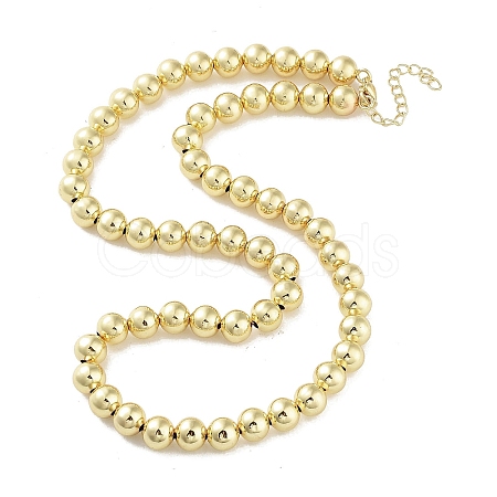Brass Beaded Necklaces NJEW-L170-08B-G-1