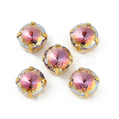 Brass Glass Rhinestone Sew on Rhinestones RGLA-U001-01G-01-1