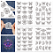 4 Sheets 11.6x8.2 Inch Stick and Stitch Embroidery Patterns, Non-woven Fabrics Water Soluble Embroidery Stabilizers, Butterfly, 297x210mmm