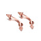 304 Stainless Steel Eyebrow Rings, Curved Barbell, Eyebrow Piercing Jewelry, Rose Gold, 3mm, Pin: 1.2x8mm