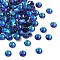 Preciosa&reg Crystal Hotfix Flatback Stones, Czech Crystal, Round(438 11 612 Chaton Rose VIVA 12 &reg), 00030 296 Bermuda Blue, SS10(2.7~2.9mm)