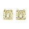 Brass Pendants, with Jump Ring, Long-Lasting Plated, Lead Free & Cadmium Free, Square with Saint Charm, Real 18K Gold Plated, 18.5x18.5x2mm, Hole: 3.4mm